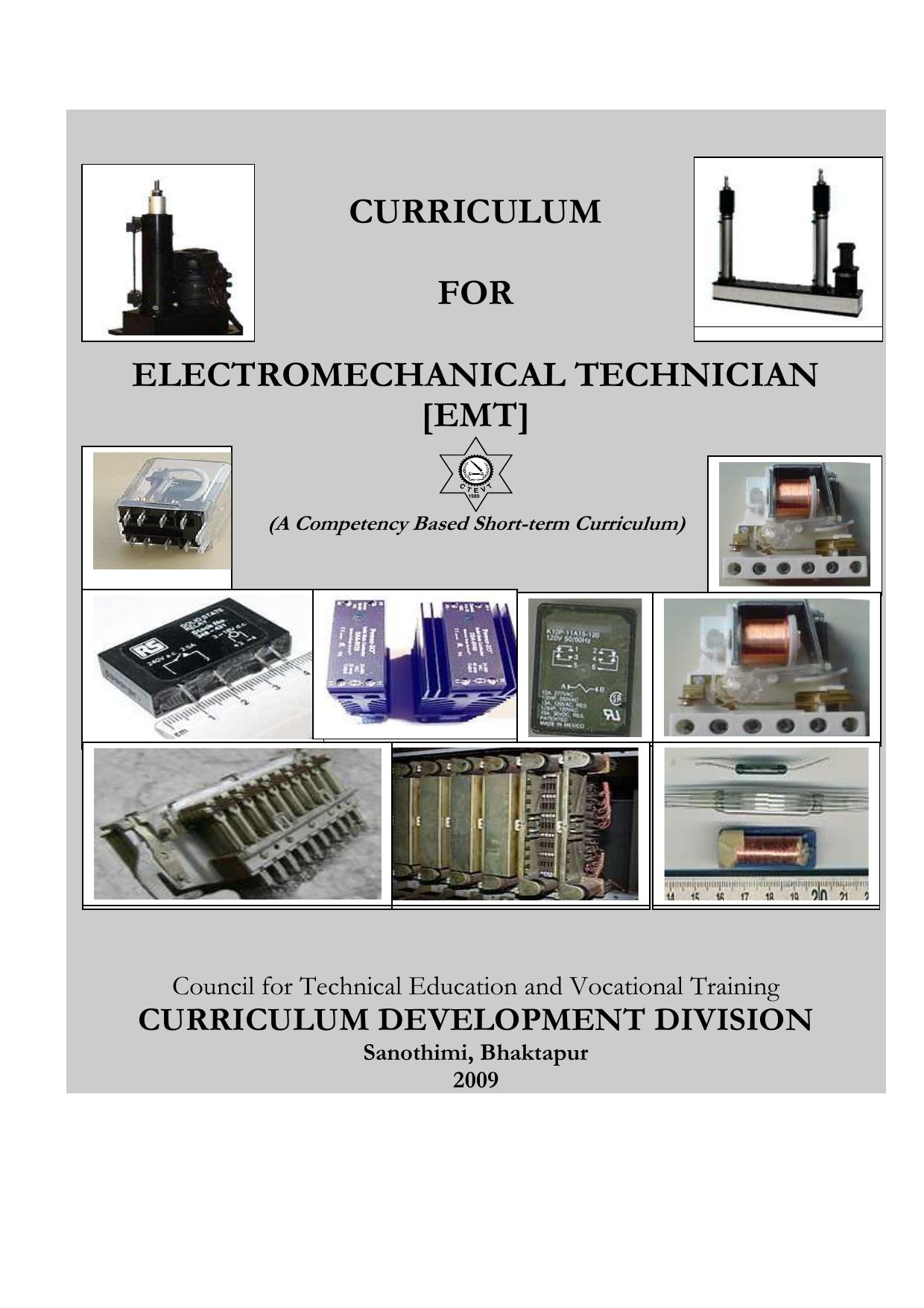 Electromechanical Technician (EMT), 2009